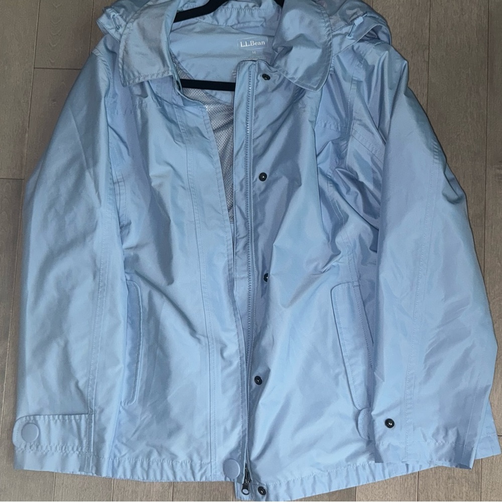 L.L. Bean Women's Sky Blue Rain Jacket